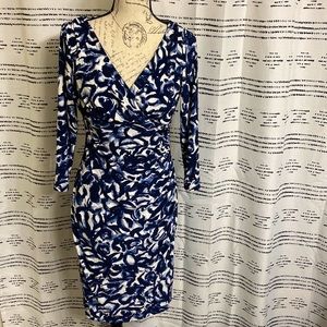 NWOT Lauren Ralph Lauren 3/4 Sleeve Ruched Dress- Size 8